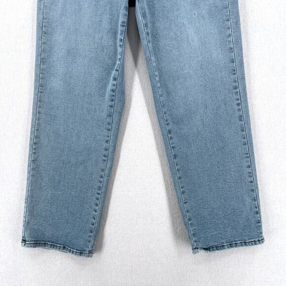 UNIVERSAL STANDARD Etta High Rise Straight Leg Jeans Womens 2 Distressed Washed - Picture 5 of 14